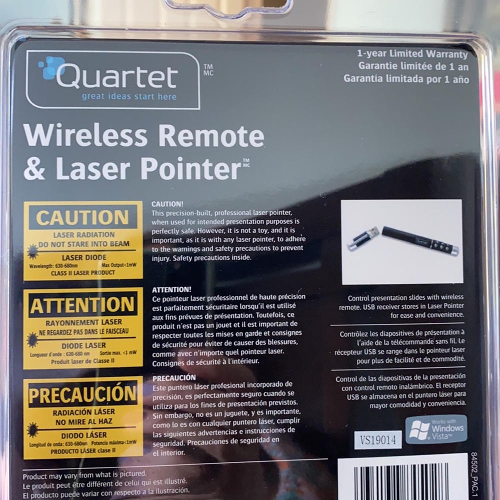 Quartet Wireless Remote & Laser Pointer - Picture 6 of 12